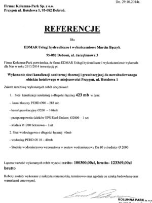 Referencje Kolumna-Park